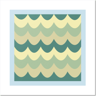 Geometric Waves Pattern Posters and Art